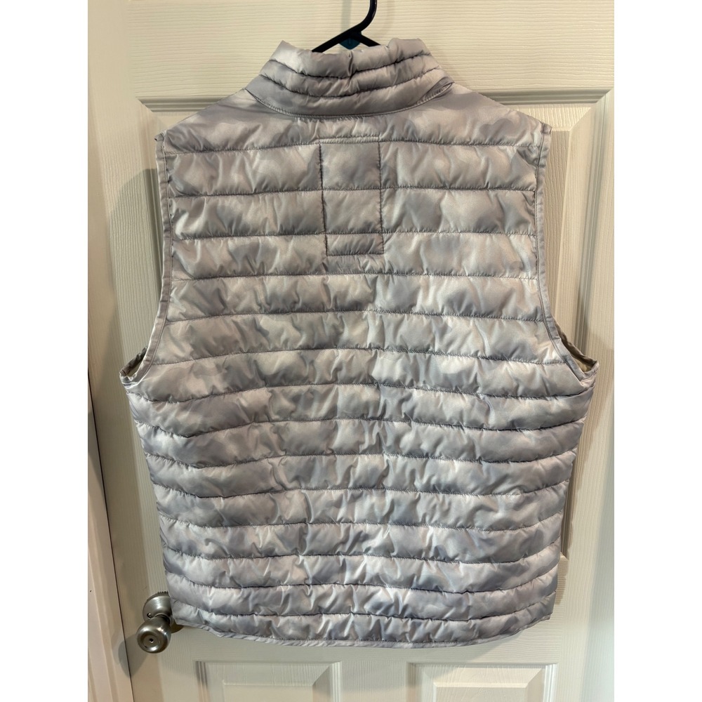 Gap ColdControl Gray Camo Puffer Vest Womens‎ Large Water Resistant Ripstop Zip - Picture 3 of 5